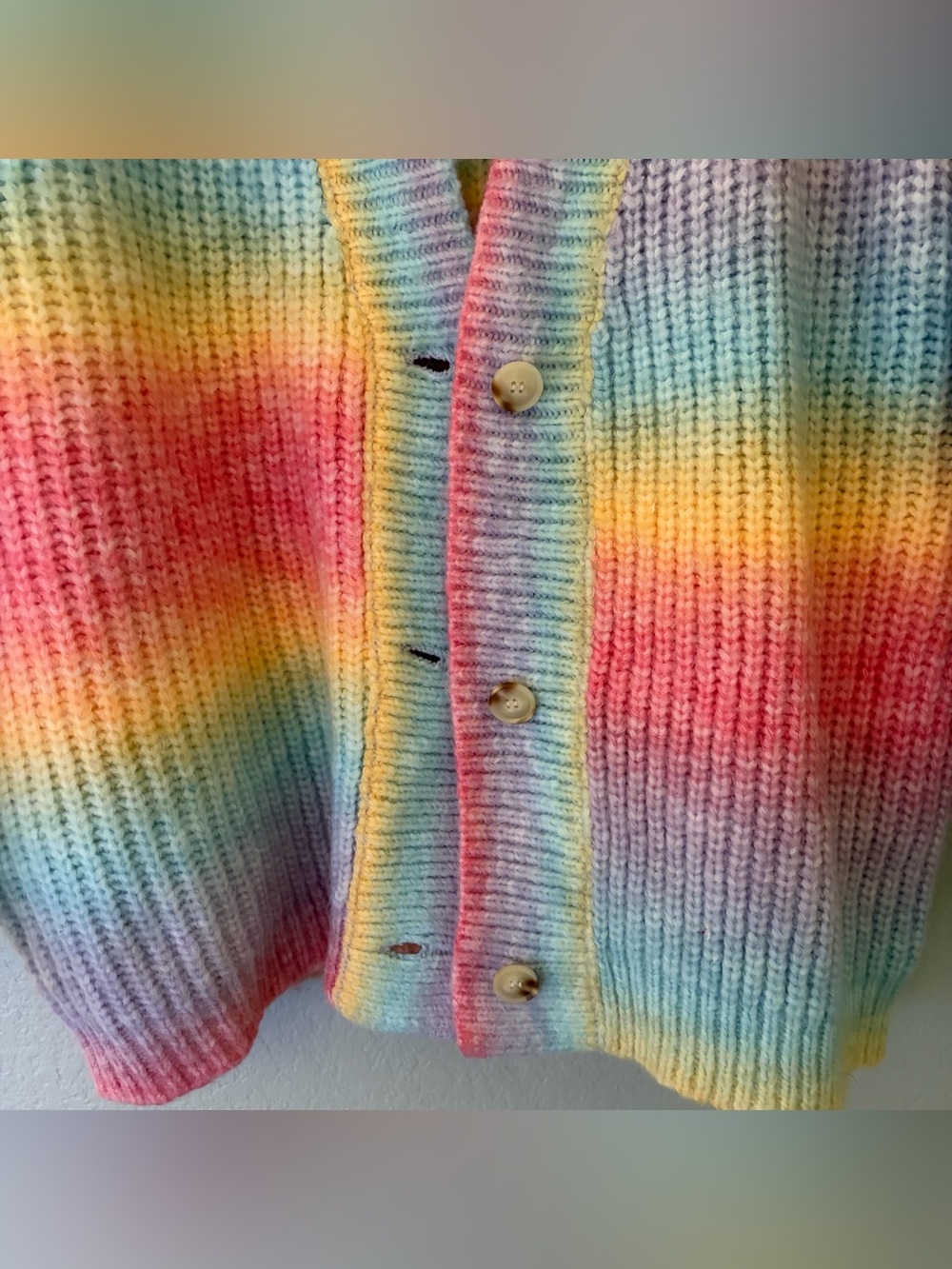Blank NYC Rainbow Sherbet Chunk Oversize Cardigan - Picture 6 of 12